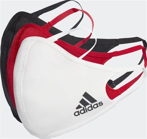 adidas mondkapje zwart xs|Adidas Mondkap Face Cover 3Stuks XS/S Zwart/Rood/Wit .